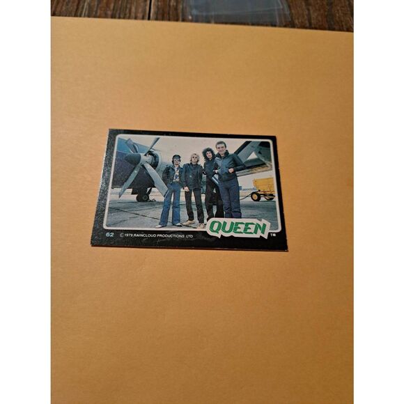 Vintage 1979 Raincloud Productions Queen Trading Card #62 Rock Band Memorabilia - Picture 1 of 3